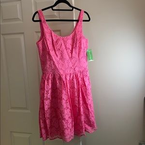 NWT Lilly Pulitzer pink Charleston Eyelet dress
